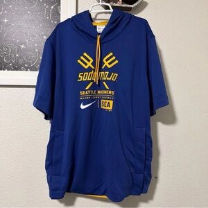 Nike Seattle Mariners Blue and Yellow Hoodie
